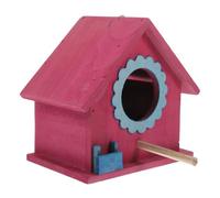 ifundom Nichoir Suspendu pour Oiseaux Extérieur Mangeoire Décorative Robuste avec Corde Maison Oiseau Rouge Mini Décor pour Jardin et Balcon