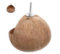 ifundom Nid d'Oiseau Naturel en Coquille de Noix pour Perroquets Maison Suspendue et Sécurisée Lit d'Oiseau Artisanal Accessoire de Cage à Oiseaux