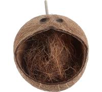 ifundom Nid Oiseau Naturel Coquille de Noix Lit pour Perroquets Maison Décorative pour Cage Pratique pour Exercice et Confort des Oiseaux