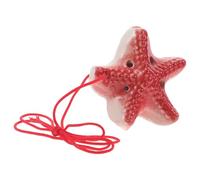 ifundom Ocarina en Céramique à 6 Trous en Do Instrument à Vent Traditionnel Rouge D’Étoile de Mer Ocarina pour Débutants et Étudiants Présent pour Activités en Plein Air et Fêtes de