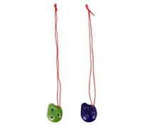 ifundom Ocarina en Céramique Rouge 2 Pièces 6 Trous Instrument de Musique pour Débutants avec Lanière et Livret de Musique pour Création Sonore Naturelle Couleur Couleur Aléatoire