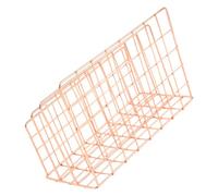 ifundom Organiseur de Bureau en Métal Rose Doré, Étagère à 3 Compartiments Grosse Taille, Support de Livres et Dossiers pour Rangement Domicile, Présentoir Polyvalent pour Vinyles