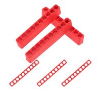ifundom Organiseur Robuste en Plastique Rouge pour Embouts de Tournevis 6pcs 10 Trous, Support Hexagonal Pratique pour Rangement à Domicile Travail