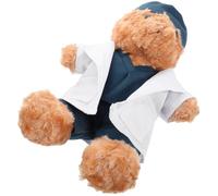 ifundom Ours en Peluche Docteur 30 CM Poupée Ours Marron Clair Tenue Médicale Peluche Douce et Créative Présent Original pour Étudiants en Médecine et Décoration Chambre
