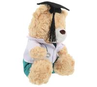ifundom Ours en Peluche Médecin en Peluche Douce 1 Pièce, Ours Décoratif Médecin Blouse Verte, Présent Souvenir de Remise de Diplôme pour Étudiants en Médecine et Garçon et Filles, Câlin
