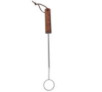 ifundom Outil D'éviscération de Volaille Grand Format en Acier Inoxydable avec Manche en Bois - Dépulpeur de Poumon de Dinde et Poulet Professionnel - Équipement de Transformation