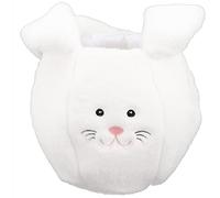 ifundom Panier De Pâques Peluche Design Thématique Panier à Oeufs Pratique Et Décoratif Blanc