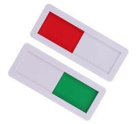 ifundom Panneau Coulissant D’Intimité en Acrylique Blanc 4X10 CM Lot de 2 Indicateurs D’État pour Porte de Bureau Salle de Conférence Toilettes - Signalisation Pratique et Visible