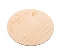 ifundom Panneau D'annonce de Naissance Bébé en Bois 14,7 Cm Texte Personnalisé, Panneau de Bienvenue -né pour Maternité et Shower, Accessoire Décoratif Commémoratif Naissance