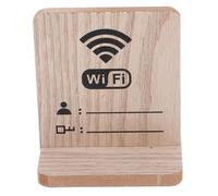 ifundom Panneau Wi-fi en Bois Élégant Mot de Passe Wi-fi pour Chambre D'hôtes et Entreprise, Affichage Stable et Polyvalent pour Table ou Bureau