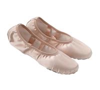 ifundom Pantoufles de Ballet en Satin Stretch, Semelle Souple de Ballerine, Chaussures de Danse Classique Femmes Adultes, Taille 37, Couleur Chair, Adaptées Gymnastique et Yoga
