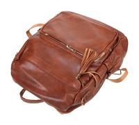 ifundom Paquet à Dos Vintage pour Femme en PU Marron Grosse Capacité avec Plusieurs Compartiments Bretelles Rembourrées Réglables pour Voyage Randonnée et Usage Quotidien