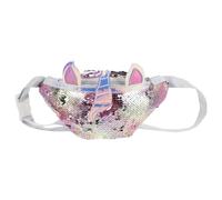 ifundom Paquet Bandoulière Paquet Banane Paillettes pour Filles, Modèle Compact Gris en Tissu Léger pour Voyages et Promenades en Plein Air