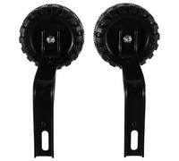 ifundom Paquet de 1 Paire de Roues d'Entraînement 16 Pouces pour Vélo Garçon et Filles Stabilisateurs Universels Noirs en Matériau Robuste Petites Roues Guide-Vélo Compatibles pour