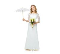 ifundom Parapluies Vintage pour Mariage Lot De 2 Parapluies en Dentelle Parasol De Mariée pour Photos De Mariage Accessoires De Fête pour Enterrement De Vie De Jeune Fille