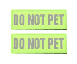 ifundom Patch Réfléchissant en Nylon Adhésif pour Chien D'assistance, 2 Pièces, Étiquette Amovible Verte, Accessoire de Harnais pour Sécurité Publique