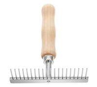 ifundom Peigne Démêlant Acier Inoxydable pour Chevaux et Animaux de Compagnie Brosse de Toilettage Multifonctionnelle avec Poignée Outil de Nettoyage pour Éliminer Nœuds et Poils Morts