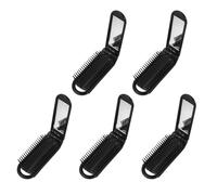ifundom Peignes Portables Pliables Miroir, Lot de 5 en Polypropylène pour Coiffure Pratique Lors de Voyages et Utilisation Journalière