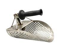 ifundom Pelle à Sable en Acier Inoxydable Détection De Métaux, Plage Et Terrain, Tête Large Trous Tamisants, Légère Et Solide pour Chasse Au Trésor Et Tamisage