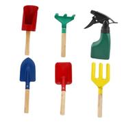 ifundom Pelle, Truelle, Râteau, Fourche Trois Doigts, Pelle Tubulaire en Métal et Bois, Arrosoir - Kit de Jardinage Ludique Extérieur pour Garçons et Filles Couleur Couleur Aléatoire