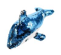 ifundom Peluche Dauphin à Paillettes Animal en Peluche De à Coucher Dauphin en Petit Poupée en en Animal Poupée Coton PP Blue
