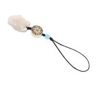 ifundom Pendentif Breloque Téléphone Petit Renard en Calcédoine, 1 Pièce | Portable et Paquet à Dos, Style Créatif Rétro, Finition Délicate, Présent Anniversaire ou Noël