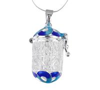 ifundom Pendentif Diffuseur d'Huiles Essentielles en Alliage de Cuivre Plaqué Forme Cylindrique Ajourée Système d'Ouverture Sécurisé Support à Suspendre pour Aromathérapie DIY