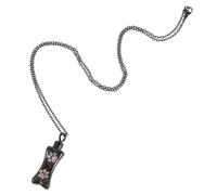 ifundom Pendentif Urne Acier Inoxydable pour Cendres de Chiens Collier Souvenir Animal avec de Patte Funéraire Durable pour Garde des Souvenirs
