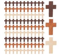 ifundom Pendentifs Croix en Bois Naturel 300 Pcs Breloques Chrétiennes Vintage 22X15 MM Couleurs Blanc Cassé Café Clair et Foncé Accessoires DIY pour Création de Bijoux Décoration