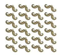 ifundom Pendentifs en Alliage Moustache Bronze Kit de 50 Breloques Métal pour Création Bijoux DIY Accessoires pour Bracelets Colliers et Vêtements pour Customisation et Présents