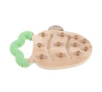 ifundom Perchoir en Bois pour Oiseaux Plateforme Forme Carotte - Support de Jeu Interactif pour Perroquets, Perruches et Canaris - Éducatif Stimulant Motricité et Intelligence - Adapté