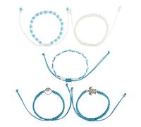 ifundom Perles Tortue Accessoire Mode Minimaliste pour Femmes et Filles Bracelets Brésiliens Lot de 5 Tissés la Main en Alliage Fête des Mères