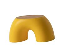 ifundom Petit Tabouret Rond Antidérapant en PP Léger pour Maison et Chambre D'garçon et Filles, Design Simple et Confortable, Marchepied Pratique Jaune
