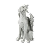 ifundom Pierre Tombale Résine pour Chien avec Ange Statue Commémorative de Jardin pour Animaux Décédés pour Honorer la Mémoire de Votre