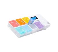 ifundom Pilulier Électronique Portable Jours avec Minuterie et Compartiments Étanches Organisateur Compact pour de Voyage Boîte de Rangement Sécurisée et Pratique