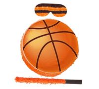 ifundom Piñata de Basket-Ball en Carton Résistant avec Papier Crépon Coloré Kit Complet avec Bandeau et Bâtonnet Jeu pour Fête d'Anniversaire Thème du Basketball Décoration Festive