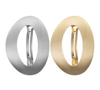ifundom Pinces à Cheveux Clips Demi-cercle Doré et Argenté Lot de 2 en Alliage Géométrique Accessoires Coiffure pour Queue de Cheval pour Femmes Cheveux Épais et Fins, Usage Quotidien