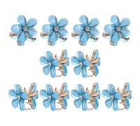 ifundom Pinces à Cheveux Faciles à Utiliser et Ne Tombent Pas Lot de 10 Fleurs en Alliage et Verre Bleu pour Cheveux Fins ou Épais aux Anniversaires et Remises de Diplômes