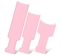 ifundom Planche à Balayage pour Cheveux 3 Pièces en Plastique Rose Dents Arrondies et Design Incurvé, Outil Coiffure pour Types Variés de Cheveux et Création de Vagues