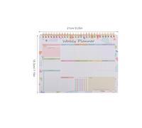 ifundom Planificateur Hebdomadaire B5 avec Reliure Double Spirale, Papier, Espace pour Écrire, Polyvalent pour Bureau et Maison