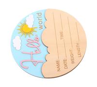 ifundom Plaque Naissance Rond Né Panneau Annonce Doux et Sécurisé pour Photo Décoration Chambre Hôpital et Shower Souvenir Élégant et Rose