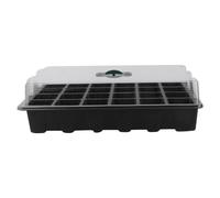 ifundom Plateau De Germination 24 Cellules avec Couvercle Transparent Ensemble BoîTe De Culture Hydroponique Empilable pour Semis Et JardinièRes 14.37X9.06X3.94In
