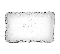 ifundom Plateau en Verre Créatif Multifonction pour Assiettes de Raviolis, Support Alimentaire Transparent Couvercle, Style Simple, Facile à Ranger, pour Repas Variés