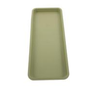 ifundom Plateau Rectangulaire pour Pots de Fleurs en Plastique Vert, Léger et Résistant Surface Lisse, Contrôle de l'eau pour Jardins de Fenêtre