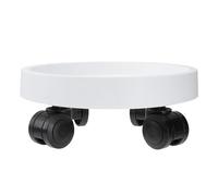 ifundom Plateau Support Solide en Résine Blanche pour Pot de Fleurs Base Ronde Bord Plat Design Simple et Fonctionnel Plusieurs Styles pour Plantes pour Intérieur et Plusieurs Styles