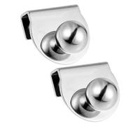 ifundom Poignée de Porte en Verre Argentée 2 Pièces Système de Tirage Pratique pour Armoires et Caissons de Bureau