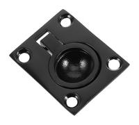 ifundom Poignée de Traction pour Quai de Bateau, Tirette de Trappe Affleurante Carrée en Acier Inoxydable Noir, Résistante à l'usure la Corrosion, pour Bateau et Yacht, Installation