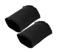 ifundom Poignets Côtelés Extensibles en Maille Tricotée Noire Paire de Poignets Tubulaires pour Remplacement et Réparation de Manches de Vestes et Pantalons Coutures Invisibles Confort
