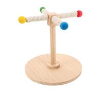 ifundom Pole du Support Rotatif du Perroquet Stand De Jeu d'oiseaux Perchoir Paraket Stand De Perroquet Accessoires De Cage De Perruche Perche à Cage D'oiseau