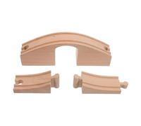 ifundom Pont de Train Bois DIY pour Garçon Fille Accessoire de Voie Ferrée Compatible Kit de Construction Créatif et Éducatif pour Réseaux Ferroviaires